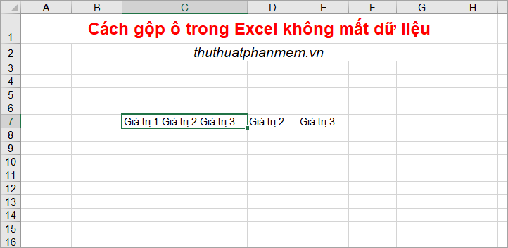 How to merge cells in Excel with no data loss Picture 8