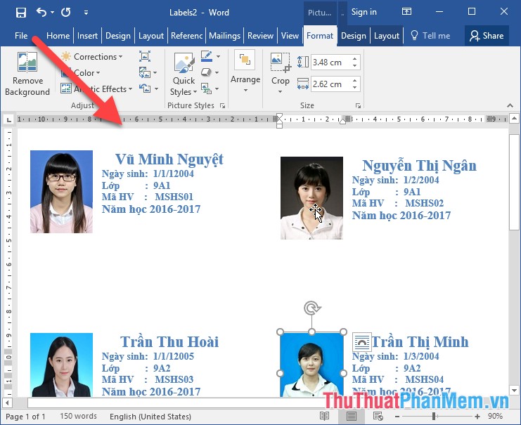 How to merge messages that contain images in Word 2016 Picture 28