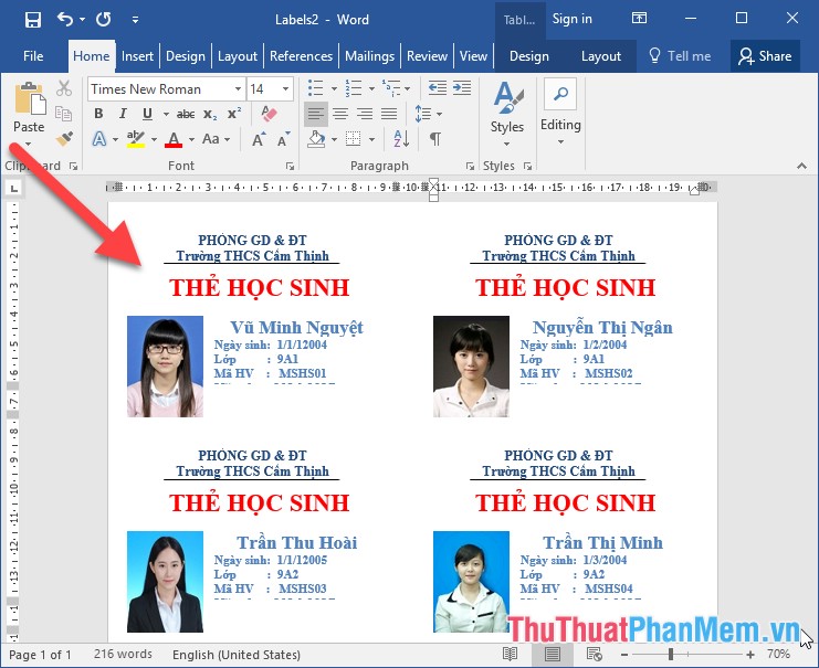 How to merge messages that contain images in Word 2016 Picture 31