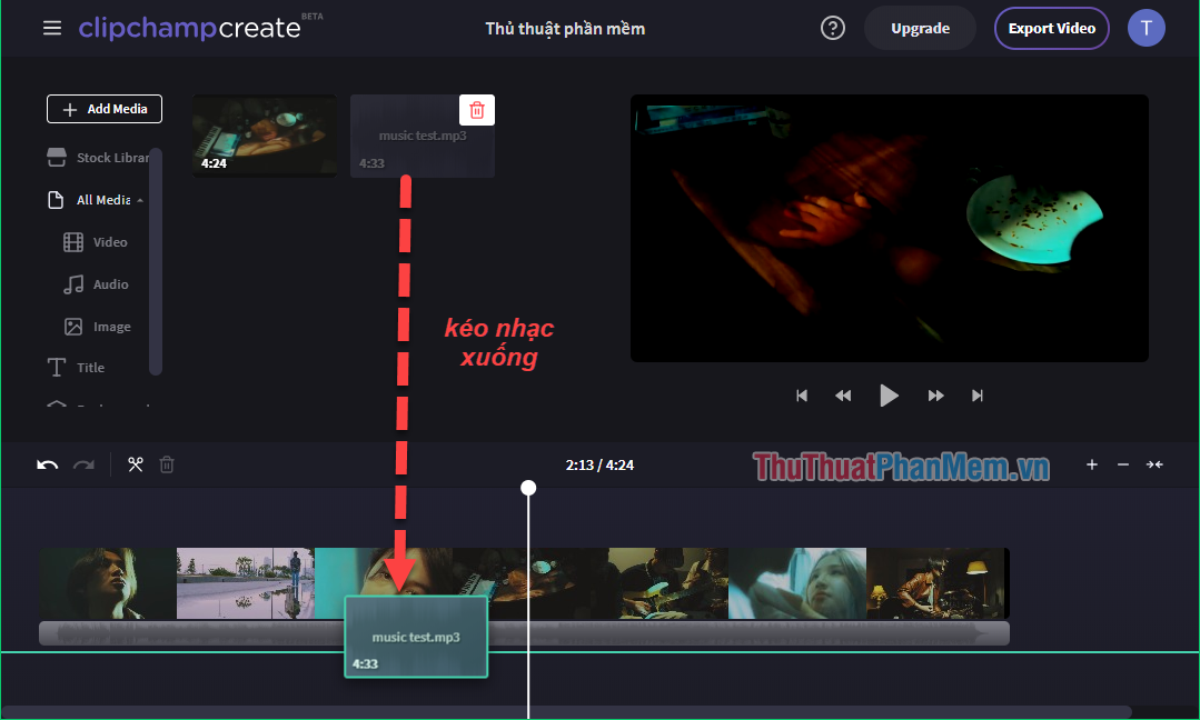 How to merge music into video online fast, quality Picture 11