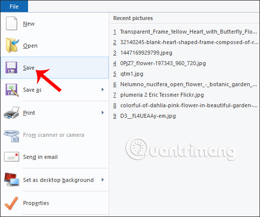 How to merge photos into the frame on Paint Picture 9