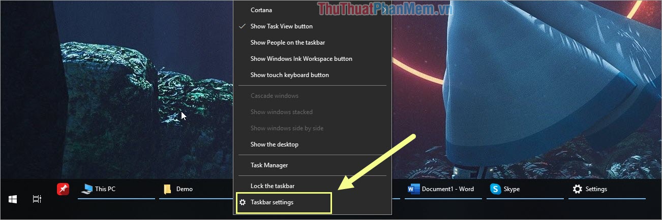 How to minimize the Taskbar on Windows 10 - TipsMake.com