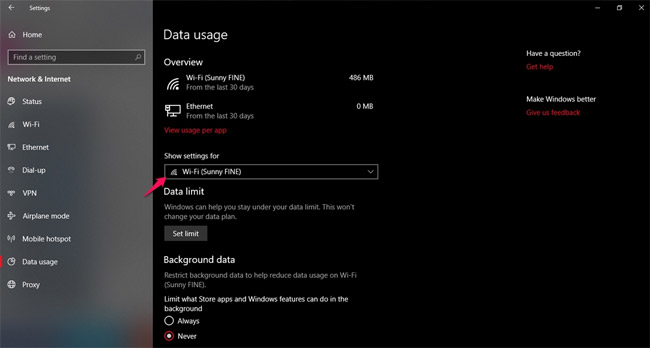 How to monitor and save Internet capacity on Windows 10 April 2018 Update Picture 1