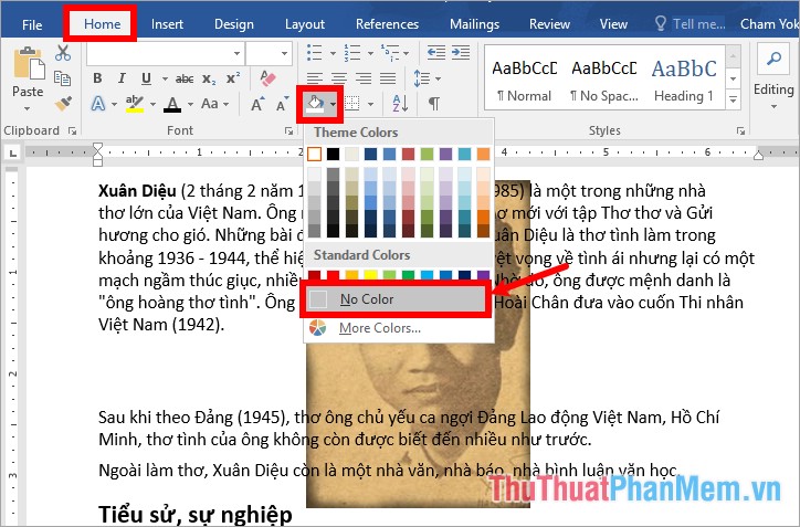 How to move photos, change the image position in Word Picture 11