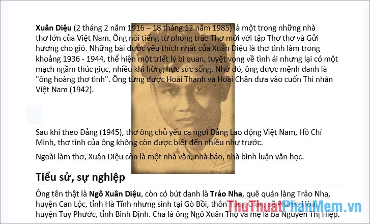 How to move photos, change the image position in Word Picture 12