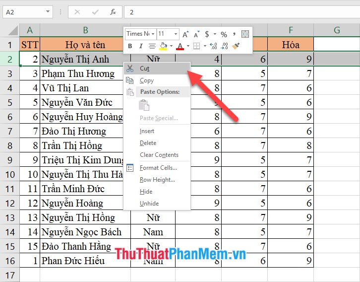 How to move rows and columns in Excel Picture 13
