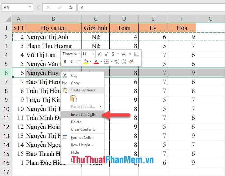 How to move rows and columns in Excel Picture 14