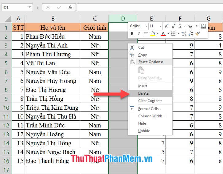 How to move rows and columns in Excel Picture 5