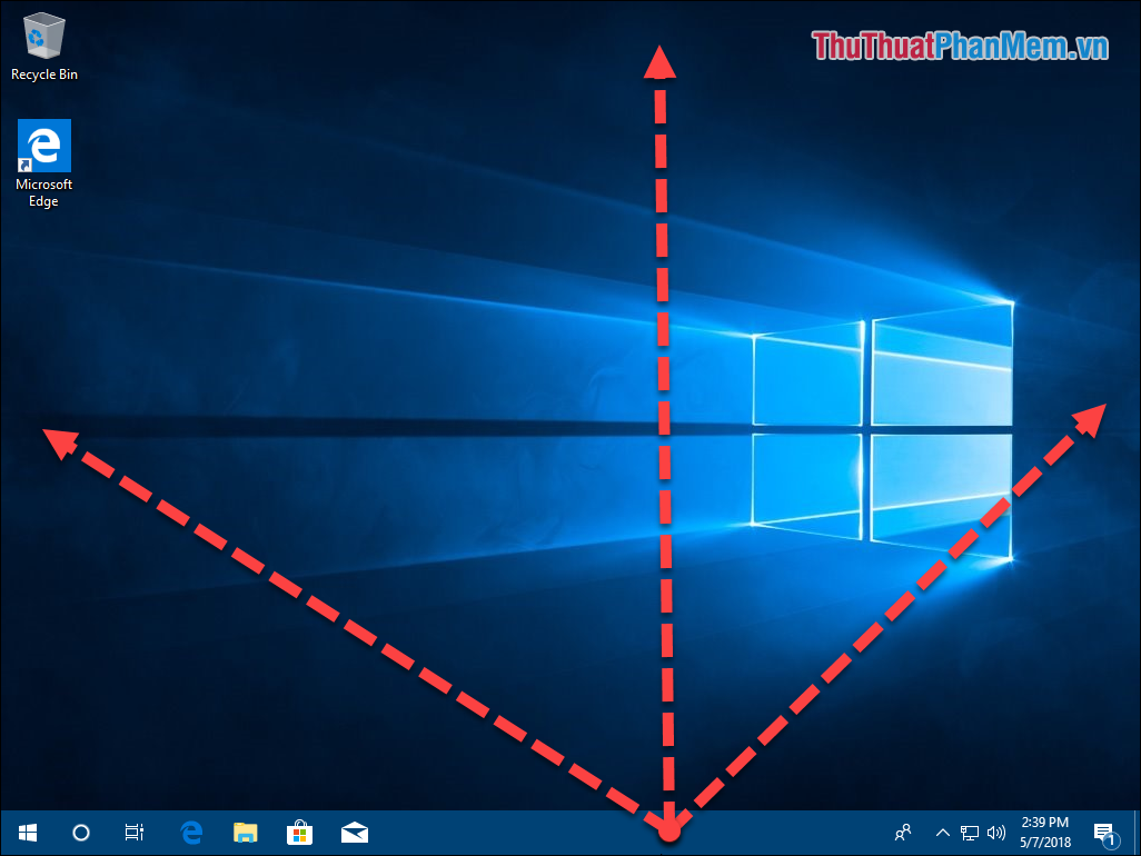 How to move the Taskbar to different locations on the Desktop Picture 2