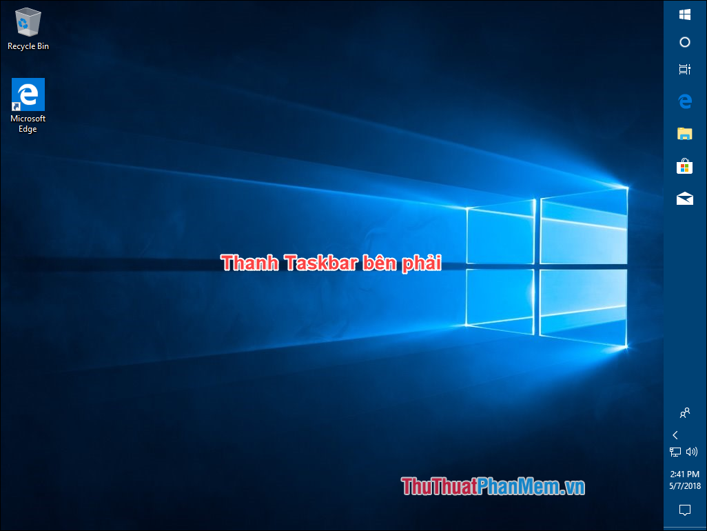 How to move the Taskbar to different locations on the Desktop Picture 5