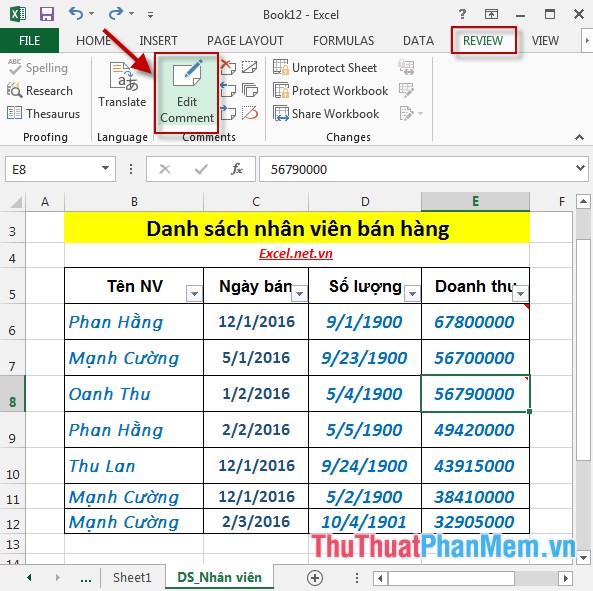 How to name, comment and protect cells in Excel Picture 7