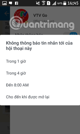 How to not receive messages from the Official Account on Zalo Picture 6