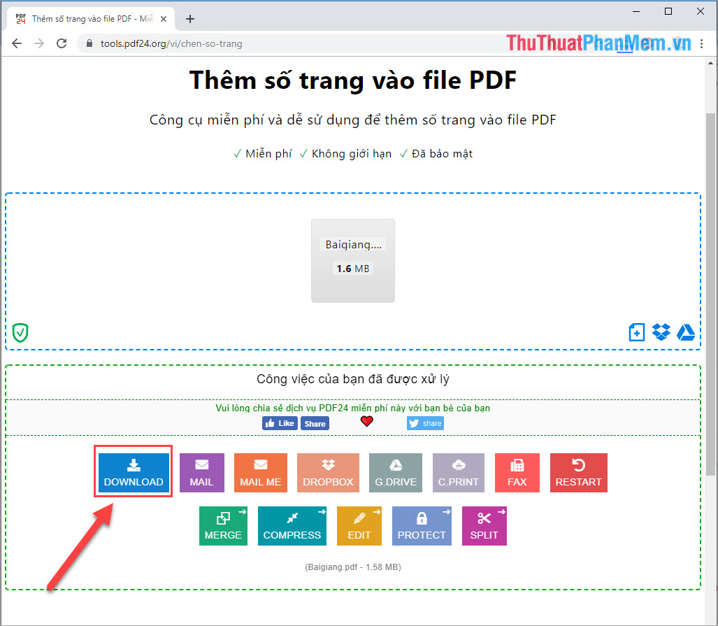 How to number a PDF page, add pages to the PDF file Picture 12