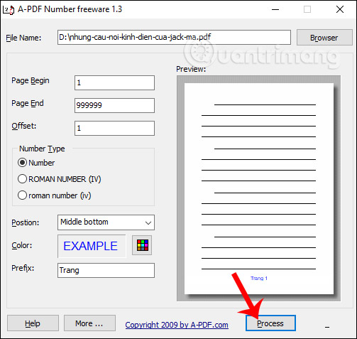 How to number a PDF page Picture 7