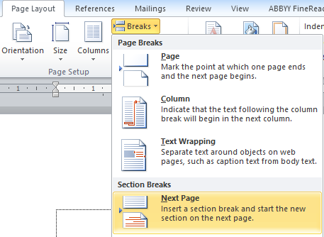 How to number pages from any page on Word 2007,2010,2013 Picture 3