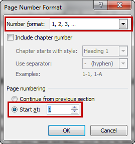 How to number pages in word (from the beginning or any page) Picture 6