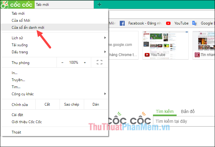 How to open incognito tabs on Chrome, Coc Coc, Edge, Firefox browsers Picture 3