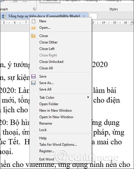 how to open word documents in tabs mac os