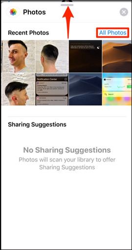 How to open photo albums in the messaging application on iPhone Picture 3
