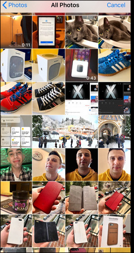 How to open photo albums in the messaging application on iPhone Picture 4