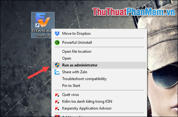 How to open the application with Administrator privileges on Windows 10 Picture 1