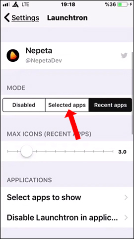 How to open the iPhone application via swipe gestures Picture 5