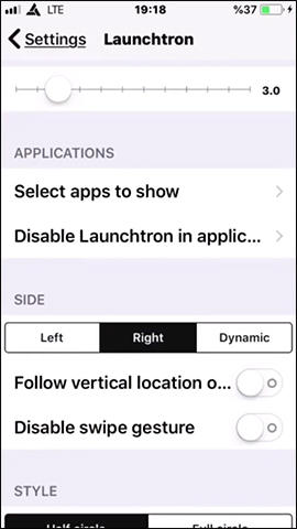 How to open the iPhone application via swipe gestures Picture 7