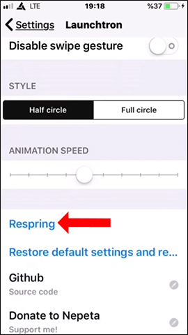 How to open the iPhone application via swipe gestures Picture 8