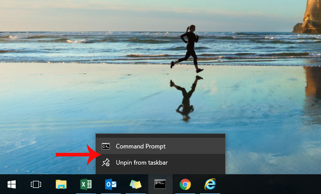 How to open the pin application on the Taskbar Administrator with Windows 10 Picture 3