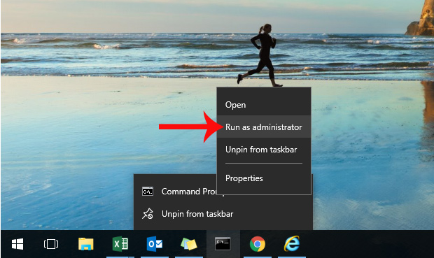 How to open the pin application on the Taskbar Administrator with Windows 10 Picture 4