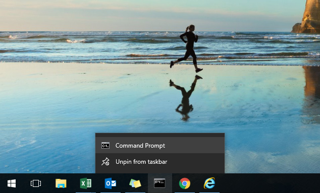 How to open the pin application on the Taskbar Administrator with Windows 10 Picture 5