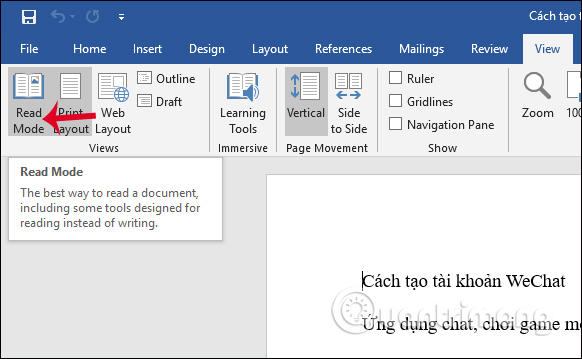 How to open Word documents black background