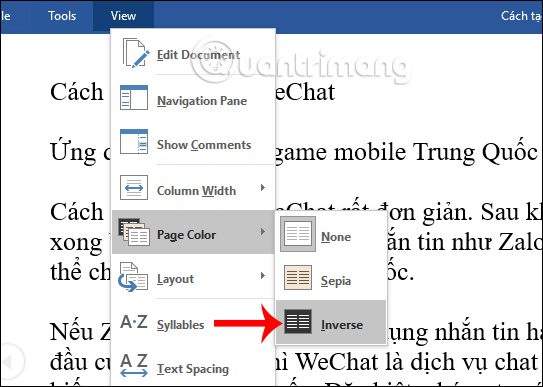 How to open Word documents black background Picture 5