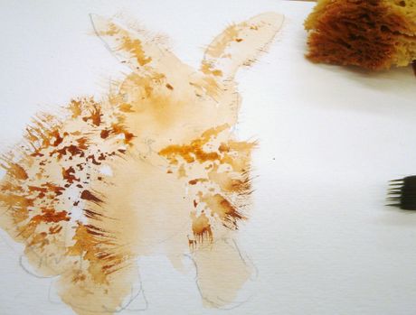 How to Paint Soft Bunny Fur in Watermedia Picture 5