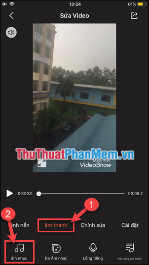 How to pair music, insert music into videos on Android phones, iPhones Picture 7