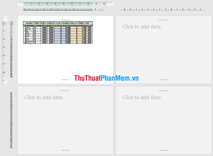 How to pan across a page in Excel Picture 8