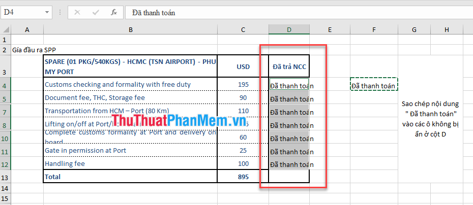 How to paste data into non-hidden cells, ignoring hidden cells Picture 9