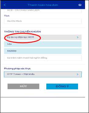 How to pay bills and services on ACB Online Picture 4