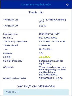 How to pay bills and services on ACB Online Picture 5