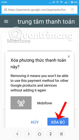 How to pay for apps on Google Play with Mobifone account Picture 12