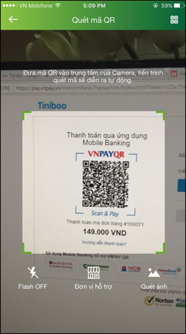 How to pay QR Pay on Vietcombank Picture 3