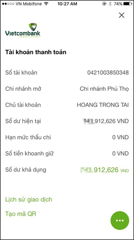 How to pay QR Pay on Vietcombank Picture 7