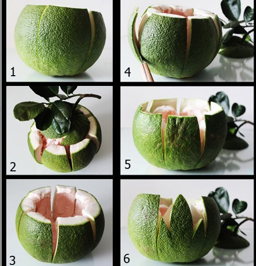 How to peel pomelos very fast and beautiful Picture 7