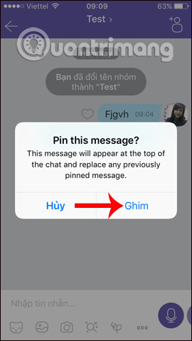 How to pin messages to chat groups on Viber Picture 3