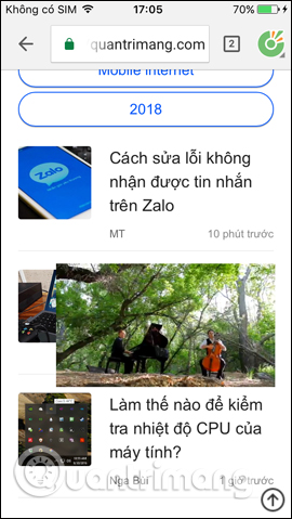 How to pin videos on Coc Coc Android, iOS Picture 3