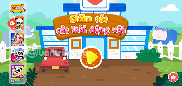 How to play Baby Panda: Take care of animals, game of BabyBus Picture 1