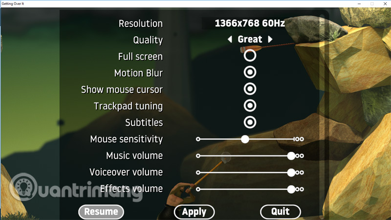 How to play games Getting Over It super addictive, super inhibited Picture 9