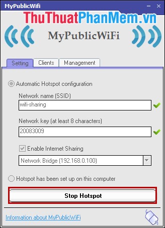 How to play Wifi on Laptop with MyPublicWiFi - Share Wifi on Laptop Picture 5