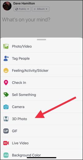 How to post 3D photos on Facebook Picture 1