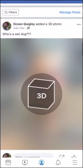 How to post 3D photos on Facebook Picture 4